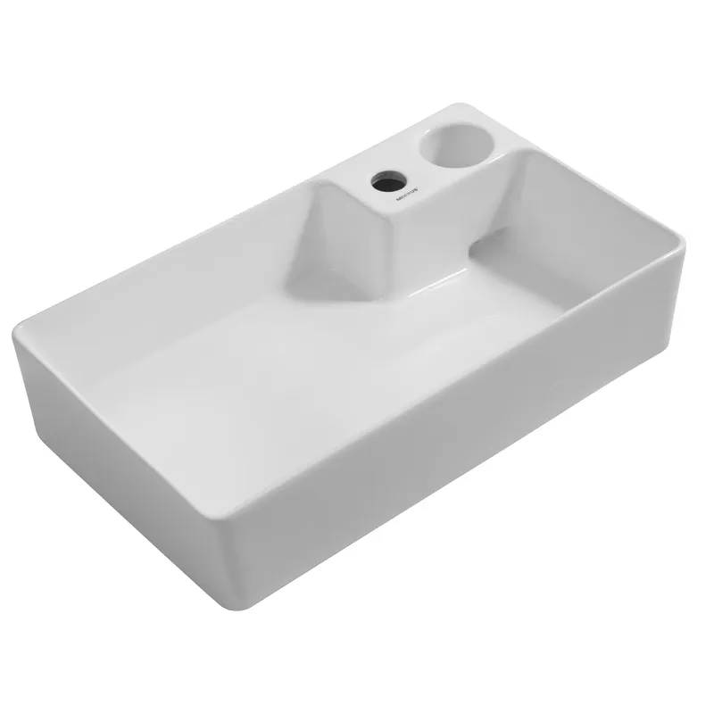 Раковина накладная Mixxus Premium STYLE-0202 600х350х140mm с донным клапаном и отверстием под смеси