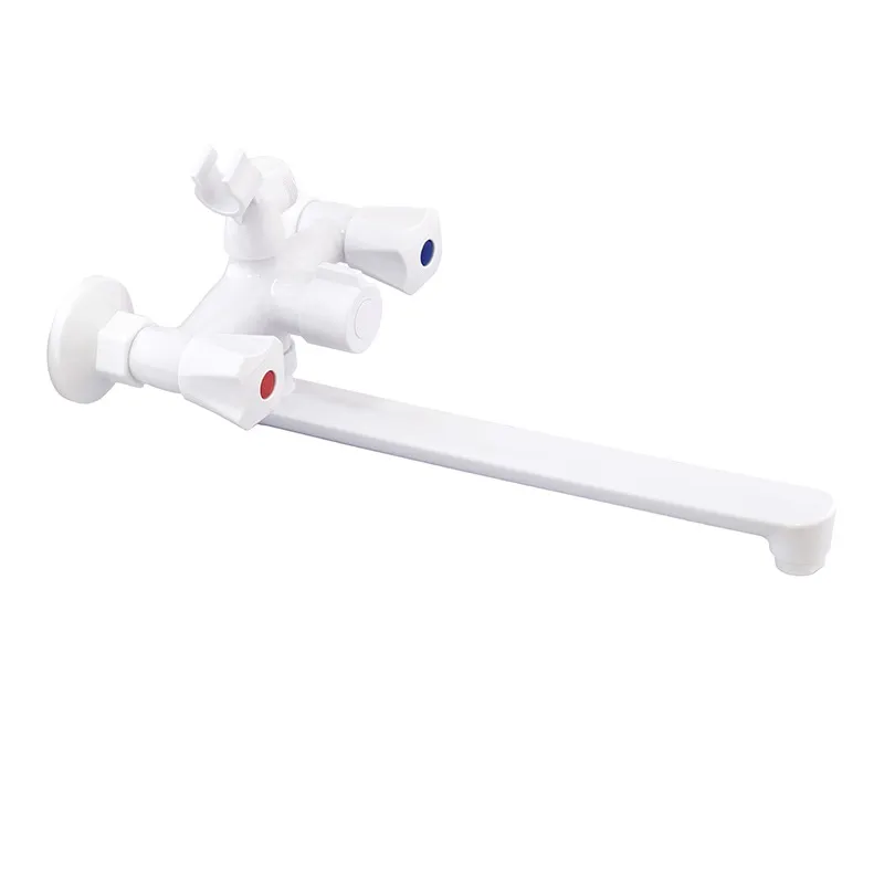 Смеситель для ванны Plamix Omega-140 Euro White (без шланга и лейки)