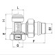Кран радиаторный Roho R5250-050 - 1/2" угловой