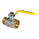Кран шаровой KOER KR.215.G - 1 1/4" FM ГШВ YELLOW, ручка "рычаг" желтая