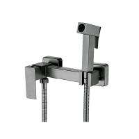 Смеситель настенный с гигиеническим душем Mixxus KUB-222 GRAPHITE из нерж.стали SUS304