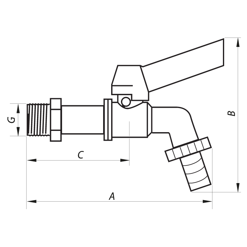 Кран пивной 1/2" (NF.240) Nolf