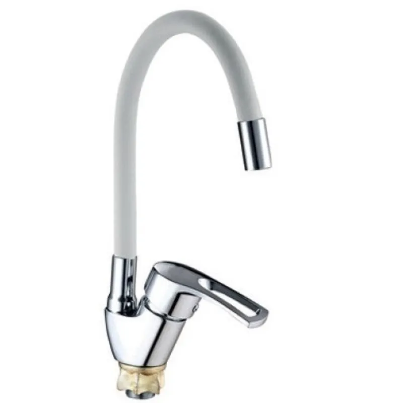 Смеситель для кухни Mixxus YUB4-181 Reflector White с белым силиконовым изливом