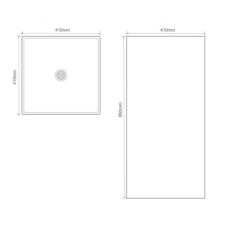 Раковина моноблок MIXXUS PREMIUM QUADRO-1101 410х410х850мм