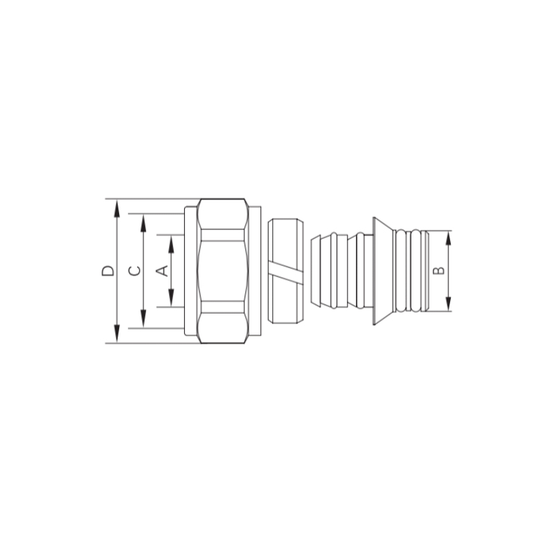 Евроконус с двумя уплотнительными резинками Koer KR.1153 - 3/4"x16