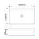 Раковина накладная Mixxus Premium QUADRO-0209 600х370х140mm с переливом