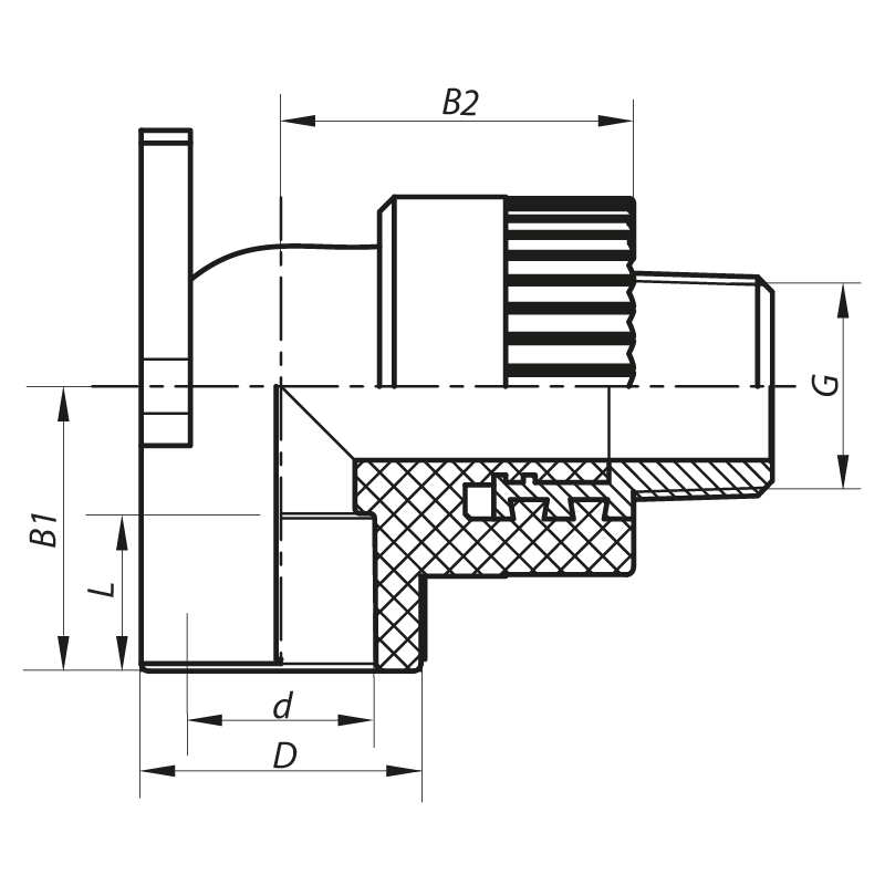 Уголок установочний НР 20x1/2M PPR Koer K0124.PRO