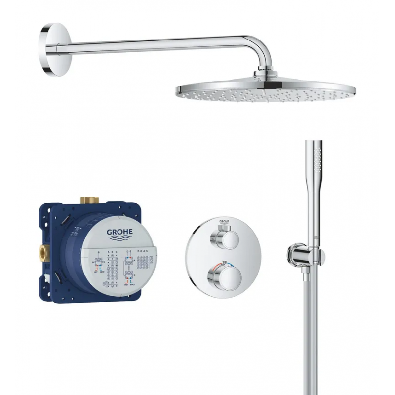 Система з термостатом прихованого монтажу з Rainshower Mono 310 Grohe Grohtherm Душова