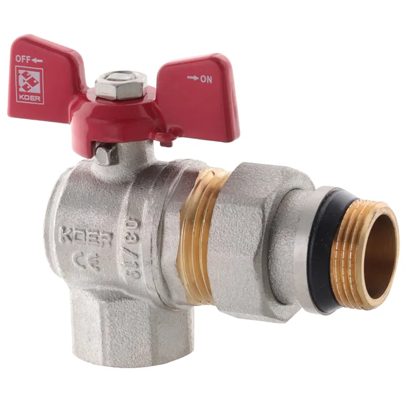 Кран з американкою 3/4" "антипротікання" (Koer KR.228-Gi) кутовий