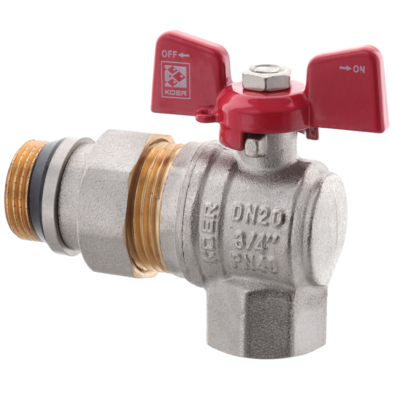 Кран з американкою 3/4" "антипротікання" (Koer KR.228-Gi) кутовий