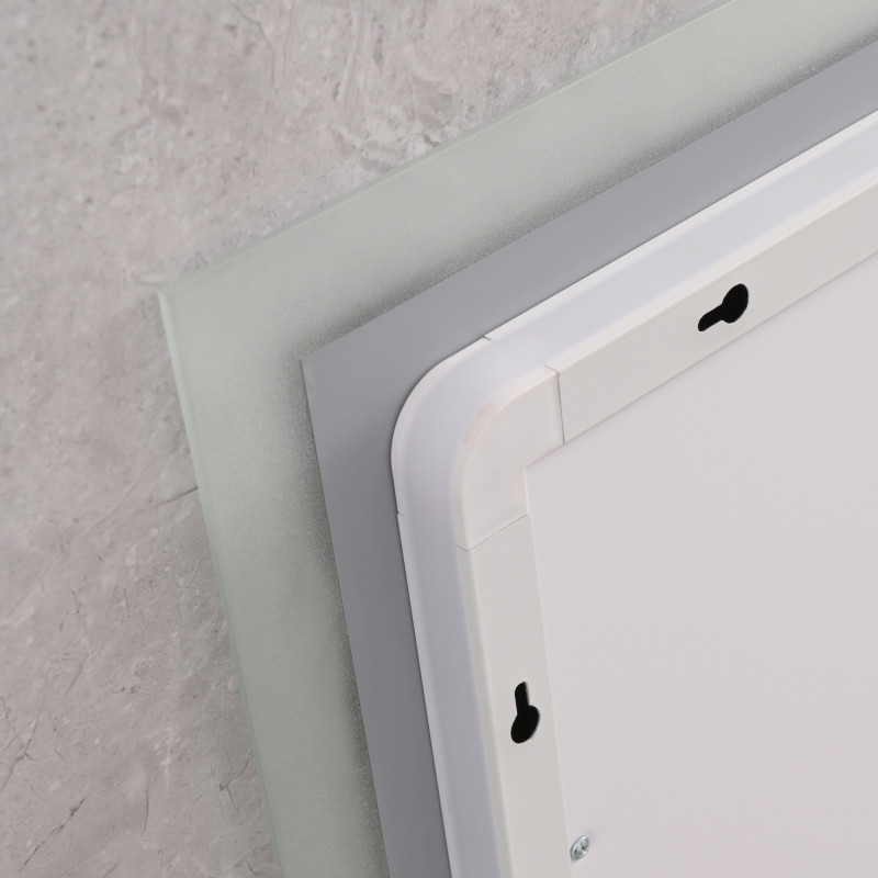 Дзеркало Mixxus FLAT MR04-100x80 з LED Touch, Anti-fog, димером, регулюванням яскравості, годинником (MI692