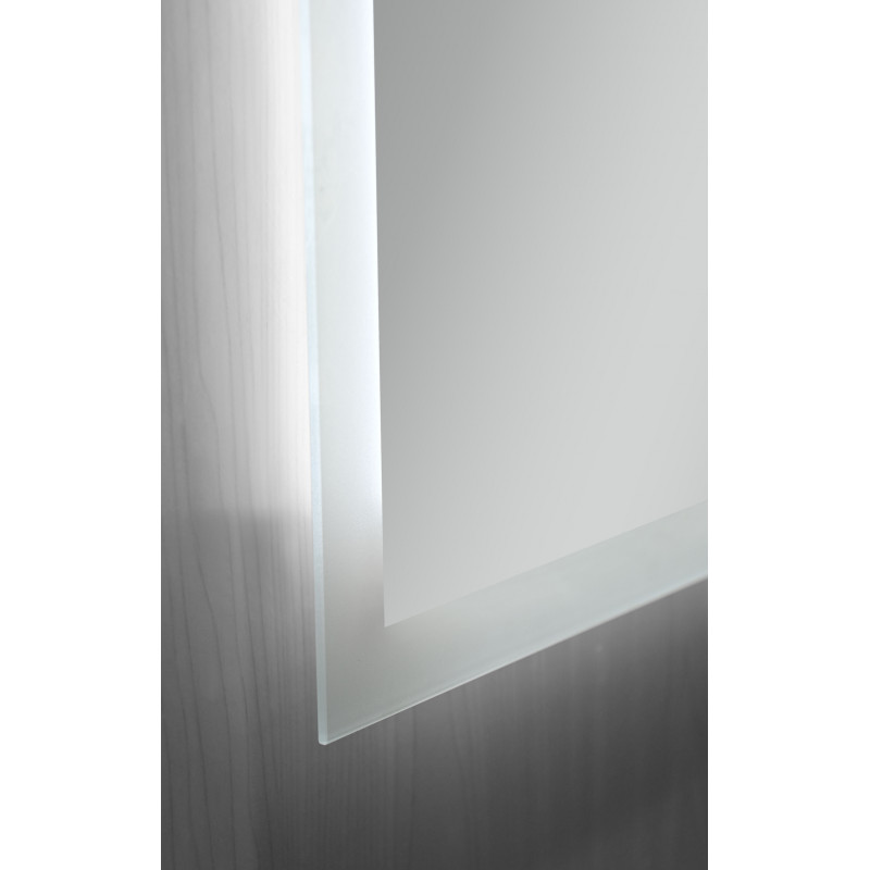 Дзеркало Mixxus FLAT MR04-100x80 з LED Touch, Anti-fog, димером, регулюванням яскравості, годинником (MI692