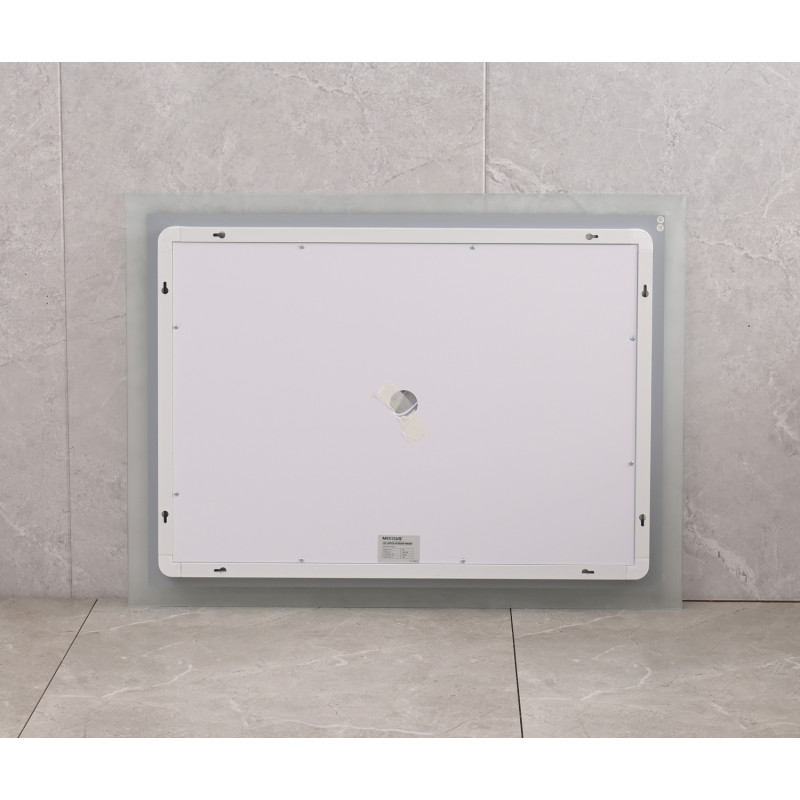 Дзеркало Mixxus FLAT MR04-100x80 з LED Touch, Anti-fog, димером, регулюванням яскравості, годинником (MI692
