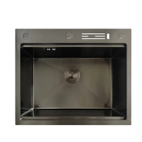 Мийка Mixxus MH6050-SK Nano-Black з н.ст. зі сходинкою для сушіння з підставкою під ножі (графіт)