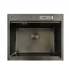 Мийка Mixxus MH6050-SK Nano-Black з н.ст. зі сходинкою для сушіння з підставкою під ножі (графіт)