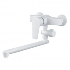 Змішувач для ванни PLAMIX OSCAR-006 SET WHITE (з шлангом, лійкою та кронштейном)