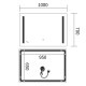 Дзеркало Mixxus Premium LINES MR18-100x70-REVERSE (LED Touch, Анти-туман, димер)