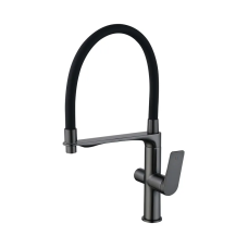 Смеситель для кухні Mixxus Premium DERBY 021 (NUT) GRAPHITE REFL.BLACK з виходом для питної води