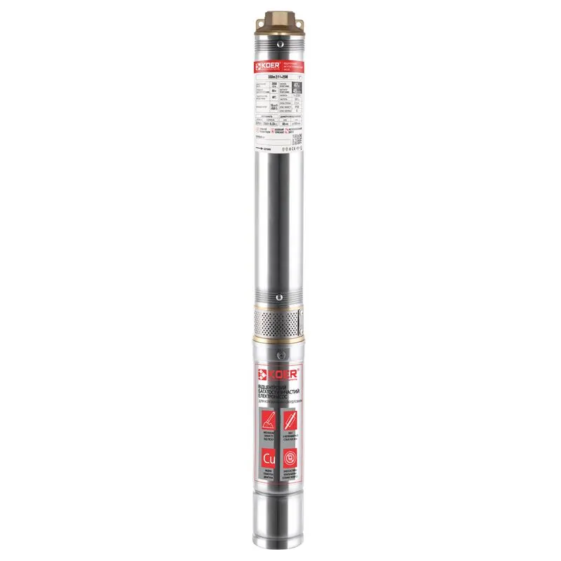 Свердловинний насос відцентровий Koer 2.5SDM 1.5/24+20M 1"