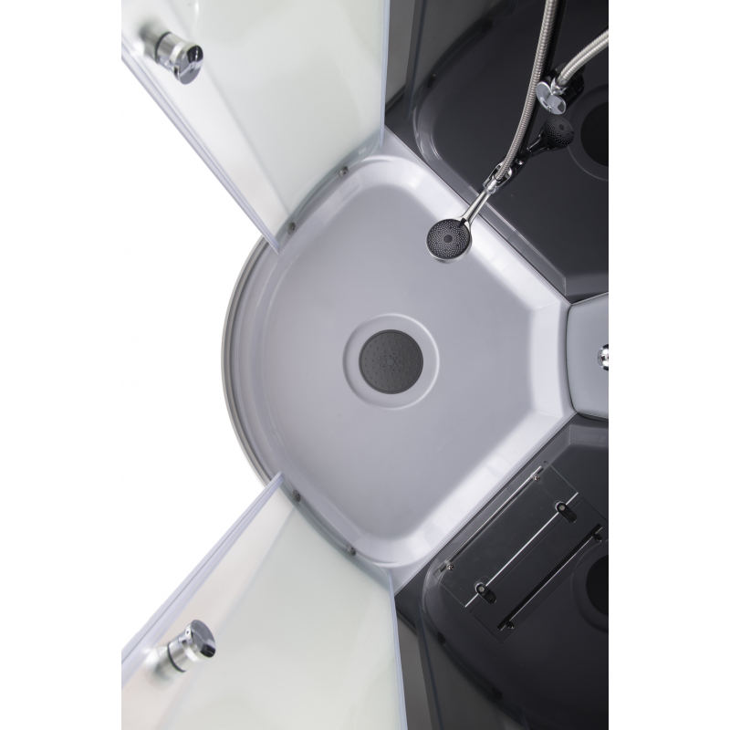 Бокс душовий без гідромасажу Mixxus STRONG SB02-90x90x215-GR SATIN з низьким піддоном