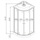 Бокс душовий без гідромасажу Mixxus STRONG SB02-90x90x215-GR SATIN з низьким піддоном