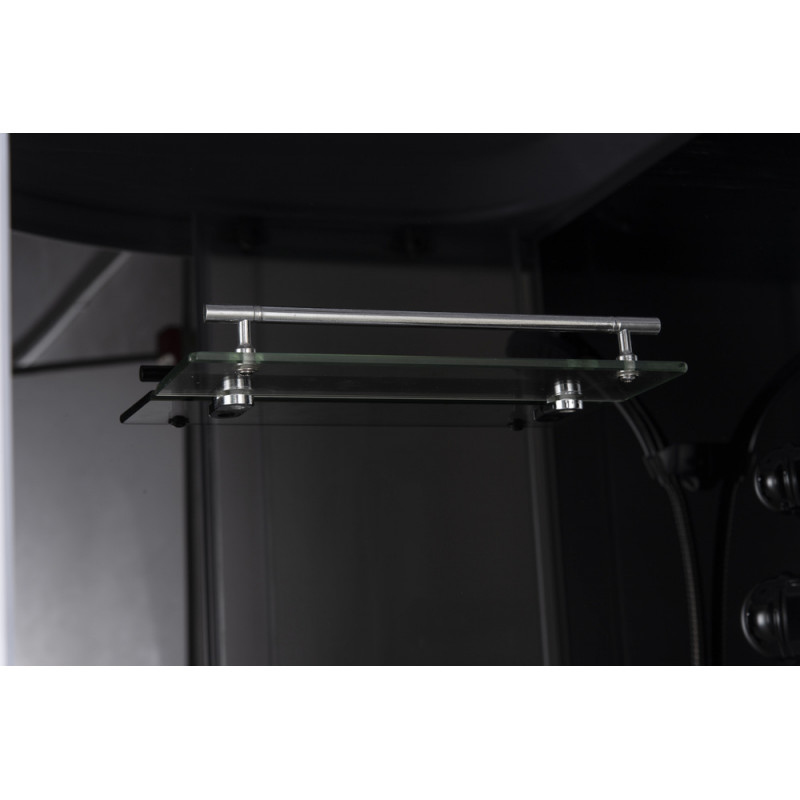 Бокс душовий без гідромасажу Mixxus STRONG SB02-90x90x215-GR SATIN з низьким піддоном