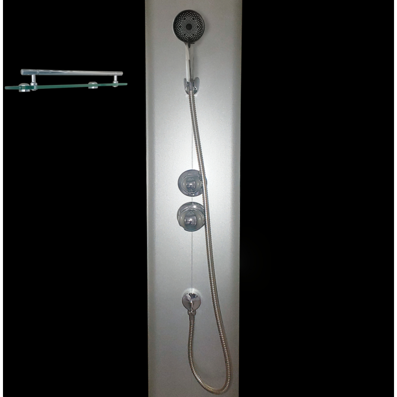 Бокс душовий без гідромасажу Mixxus STRONG SB02-90x90x215-GR SATIN з низьким піддоном
