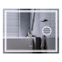 Дзеркало Mixxus Premium QUADRO MR20-100x80 (LED Touch, Анти-туман, димер, лінза)