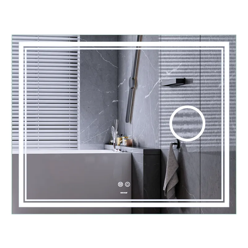 Дзеркало Mixxus Premium QUADRO MR20-100x80 (LED Touch, Анти-туман, димер, лінза)