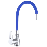 Смеситель для кухни Zerix SOP7 045 с синим гибким изливом