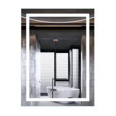 Дзеркало Mixxus Premium FLASH MR21-70x90 (LED Touch, Anti-fog, димер, годинник)