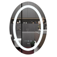 Дзеркало Mixxus PLAIN MV02-60x80 з LED Touch, Anti-fog, димером, регулюванням яскравості, годинником (MI693)