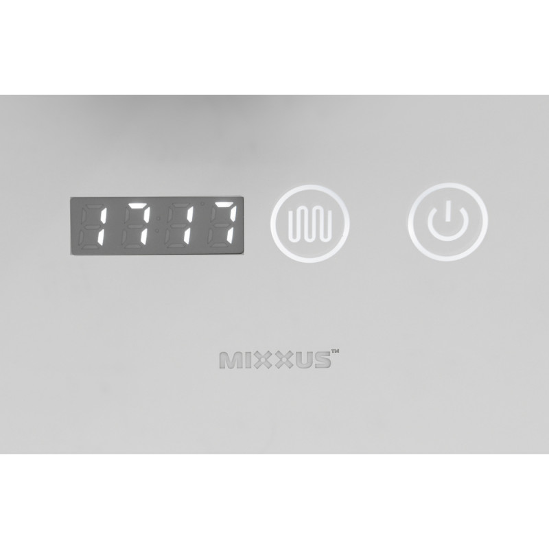 Дзеркало Mixxus PLAIN MV02-60x80 з LED Touch, Anti-fog, димером, регулюванням яскравості, годинником (MI693)