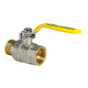 Кран шаровой KOER KR.215.G - 3/4" FM ГШВ YELLOW, ручка "рычаг" желтая