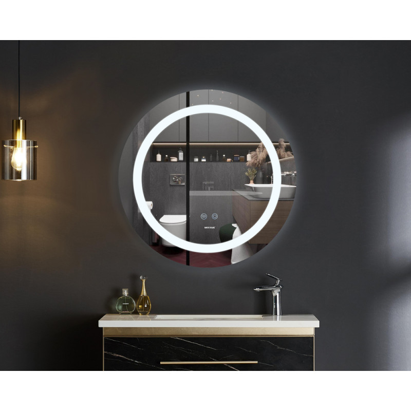 Дзеркало Mixxus PLAIN MC03-60 з LED Touch, Anti-fog, димером, регулюванням яскравості