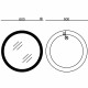 Дзеркало Mixxus PLAIN MC03-60 з LED Touch, Anti-fog, димером, регулюванням яскравості
