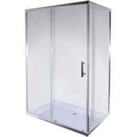 Душевая кабина без поддона Mixxus HARD SC01-120x80x185-TR CHROME прозрачное стекло 5мм