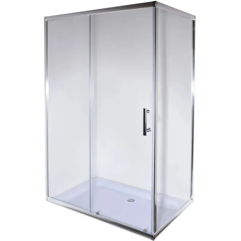 Душова кабіна без піддона Mixxus HARD SC01-120x80x185-TR CHROME прозоре скло 5мм