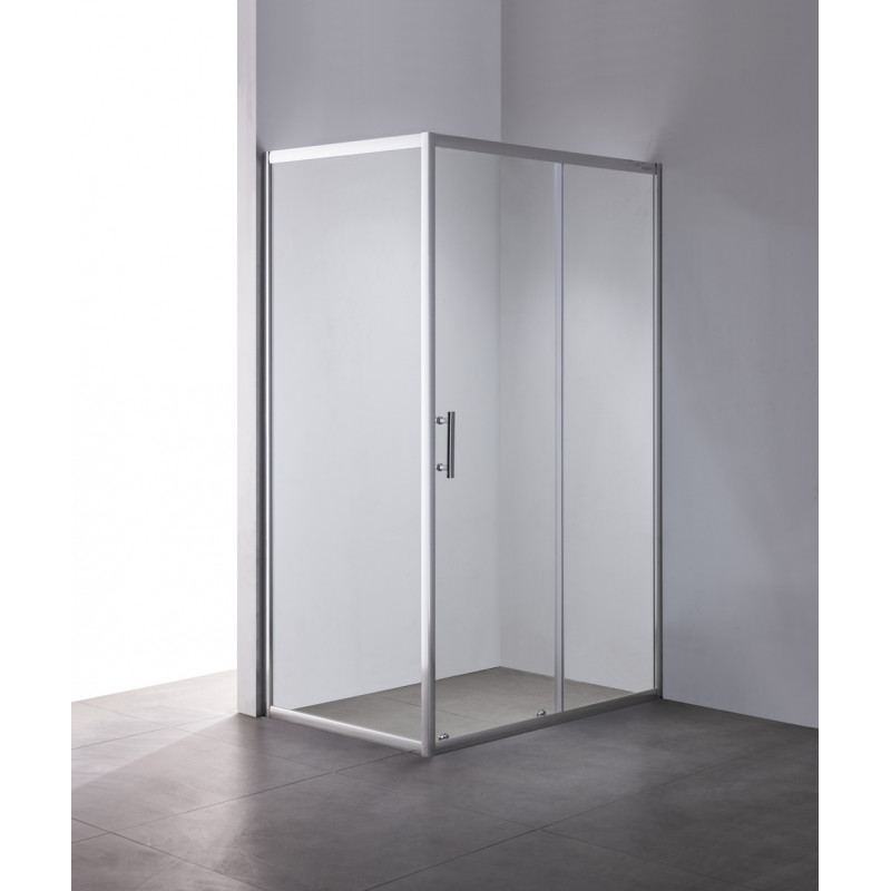 Душова кабіна без піддона Mixxus HARD SC01-120x80x185-TR CHROME прозоре скло 5мм