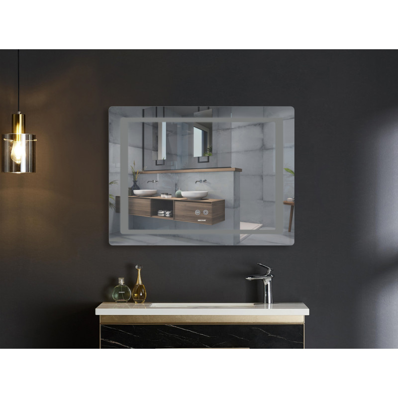 Дзеркало Mixxus STYLE MR13-90x70-REVERSE з LED Touch, Anti-fog, димером, регулюванням яскравості