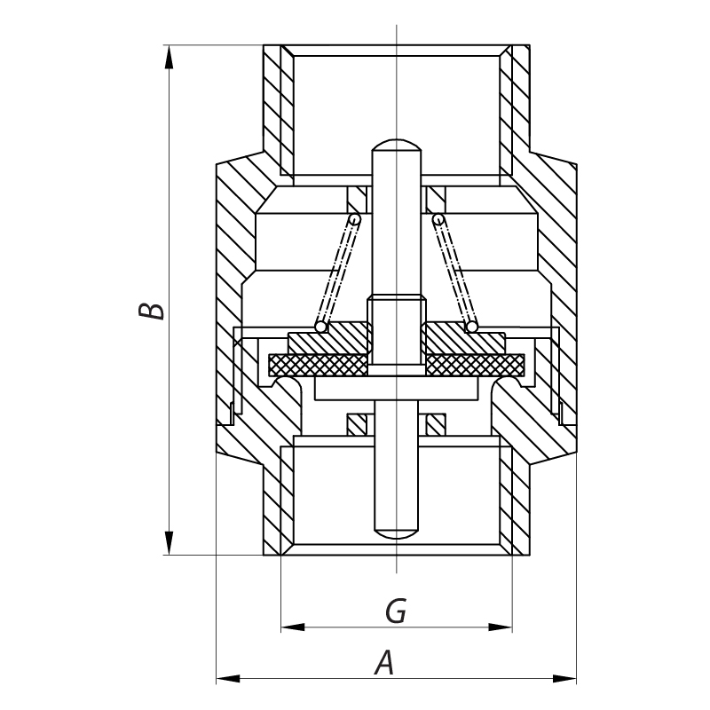 Клапан обратный 1-1/4" (Koer KR.171)