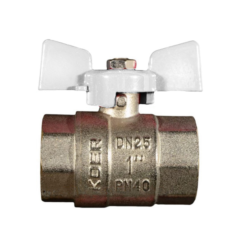 Кран кульовий Koer 1" ГГБ (KR.217.W) білий