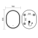 Дзеркало Mixxus Premium ELLIPSE MV05-90x70-REVERSE (LED Touch, Анти-туман, димер (3-6,5kK))
