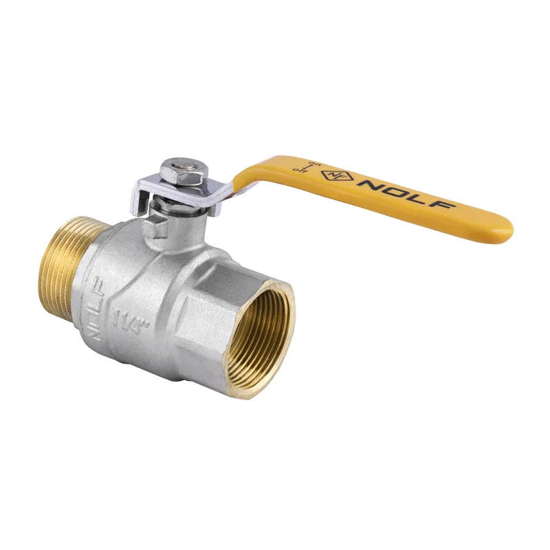 Кран кульовий Nolf NF.622 - 1-1/4" FM ГШВ YELLOW, ручка "важіль" жовта
