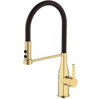 Смеситель для кухни Mixxus Premium Summer 017 BRUSHED GOLD REFL.BLACK