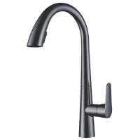 Змішувач для кухні з висувним виливом Mixxus Premium WARTA 014 GRAPHITE