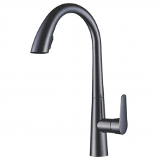 Змішувач для кухні з висувним виливом Mixxus Premium WARTA 014 GRAPHITE