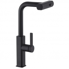Смеситель для кухні з висувним виливом Mixxus Premium HAMMER 014 BLACK