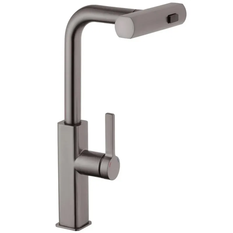 Смеситель для кухни с выдвижным изливом Mixxus Premium HAMMER 014 GRAPHITE
