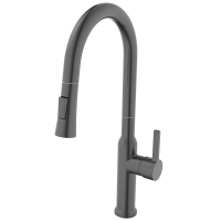 Смеситель для кухни с выдвижным изливом Mixxus Premium PULL 014 GRAPHITE